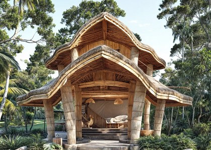 3D Models   -  HOUSES - VILLAS - Bali Bamboo Villa