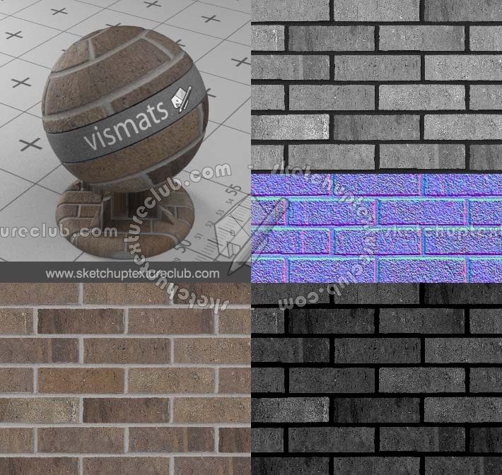 Bricks vray for sketchup Vismats Pack 2 00045 - 10 vismat bricks masonry_preview