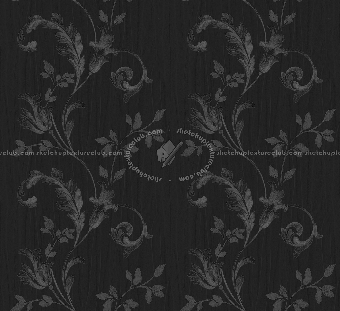 Textures   -   MATERIALS   -   WALLPAPER   -   Parato Italy   -   Dhea  - Ramage floral wallpaper dhea by parato texture seamless 11282 - Bump