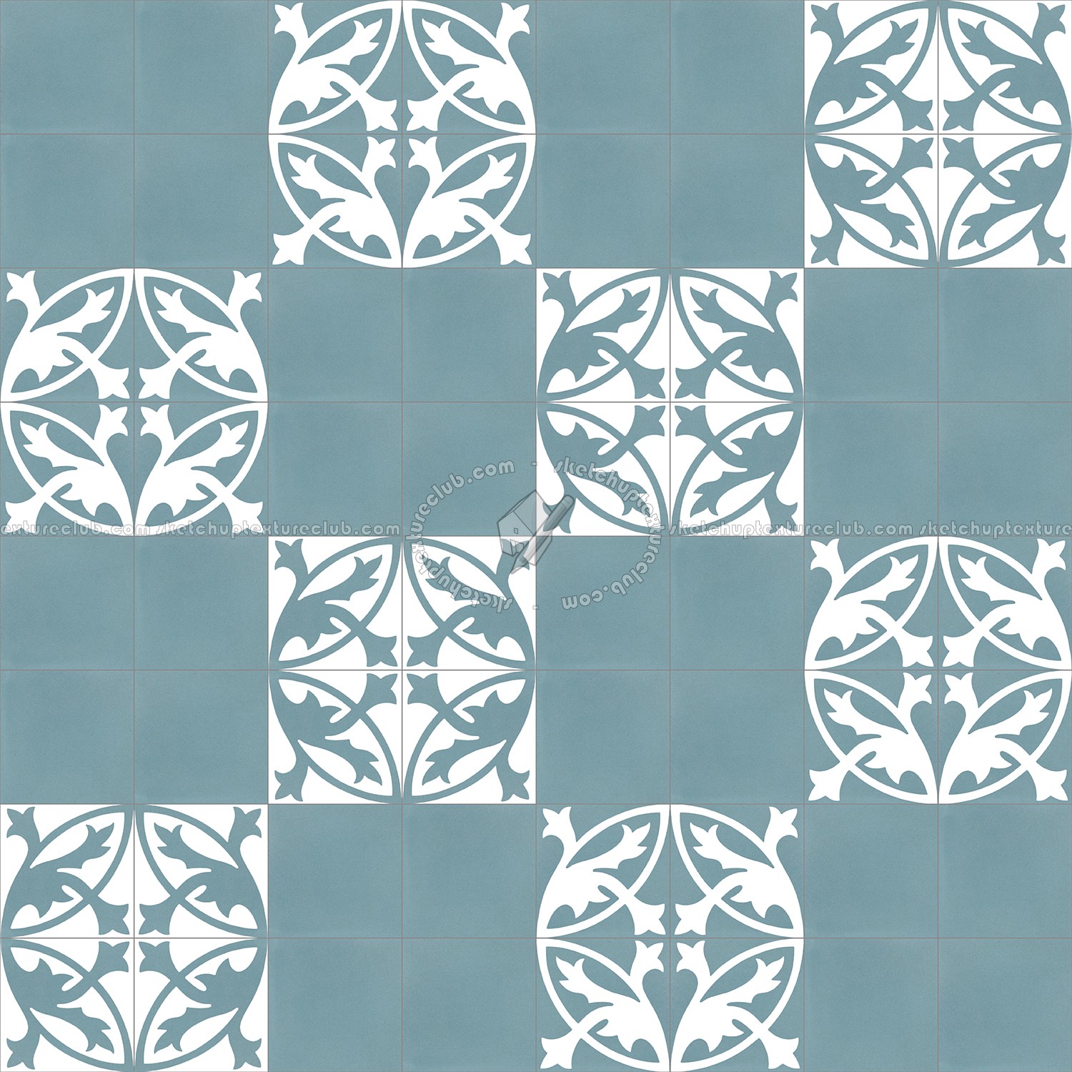 Textures   -   ARCHITECTURE   -   TILES INTERIOR   -   Cement - Encaustic   -   Encaustic  - Traditional encaustic cement ornate tile texture seamless 13437 (seamless)