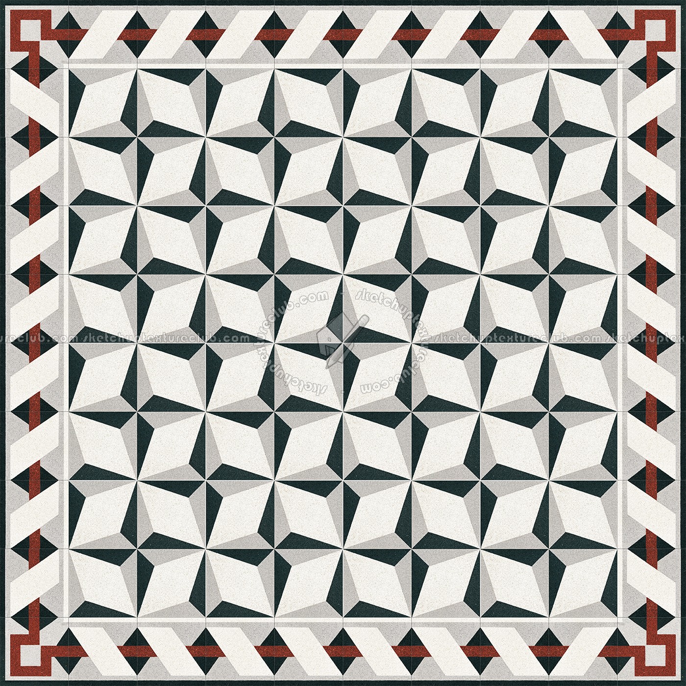 Textures   -   ARCHITECTURE   -   TILES INTERIOR   -   Cement - Encaustic   -   Cement  - Cement concrete tile texture seamless 13319 (seamless)