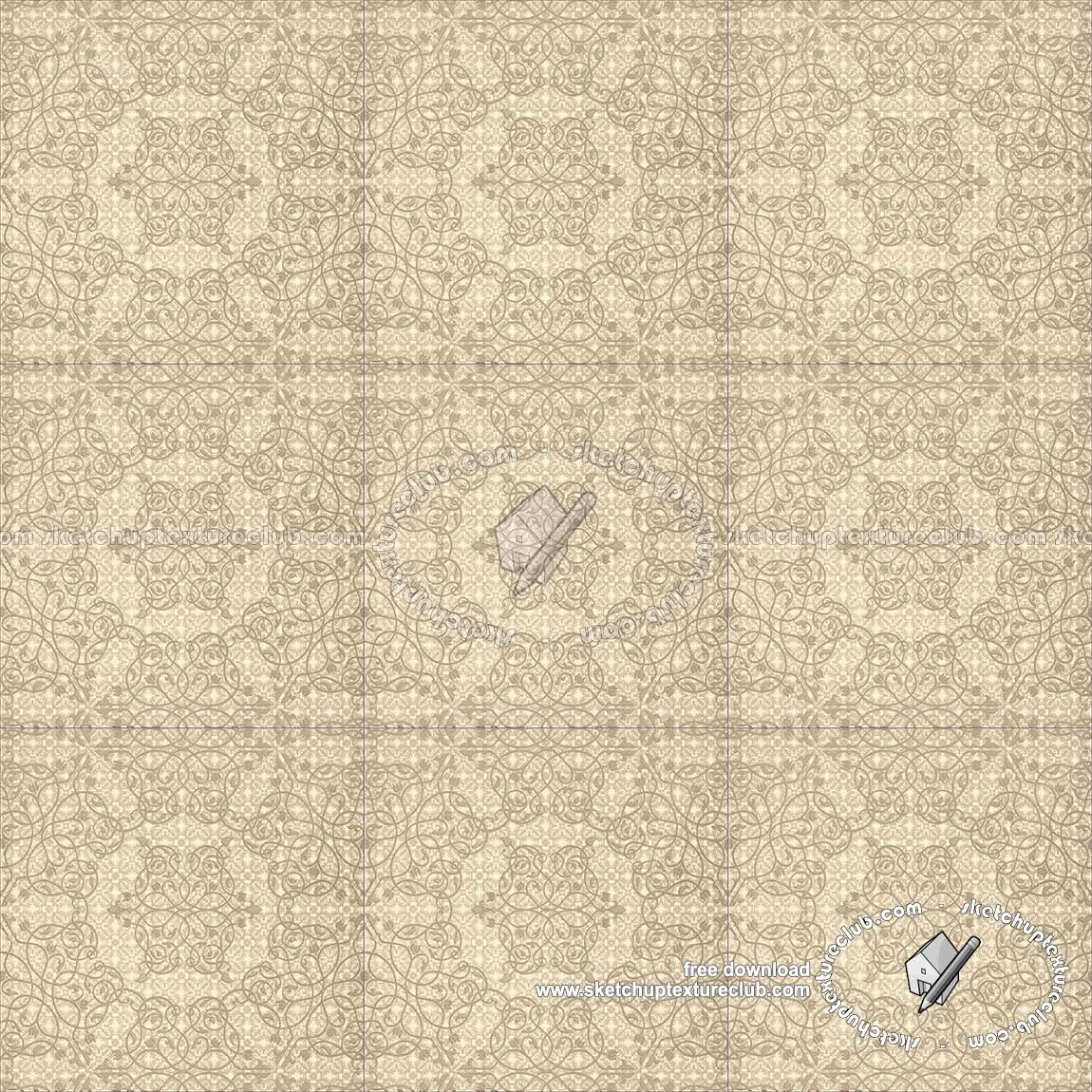 Textures   -   ARCHITECTURE   -   TILES INTERIOR   -   Ornate tiles   -   Mixed patterns  - Ceramic ornate tile texture seamless 20232 (seamless)