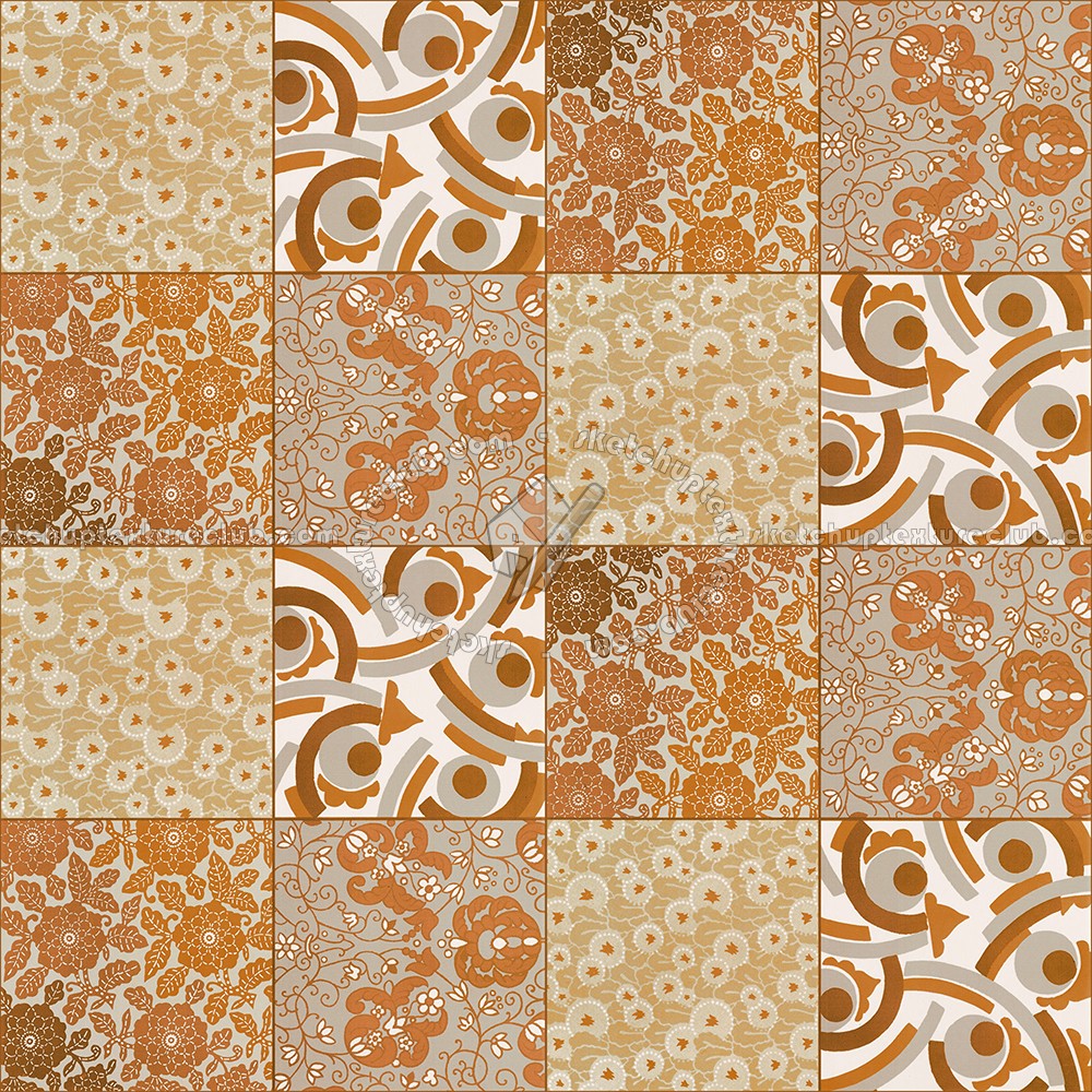 Textures   -   ARCHITECTURE   -   TILES INTERIOR   -   Ornate tiles   -   Patchwork  - Patchwork tile texture seamless 16591 (seamless)
