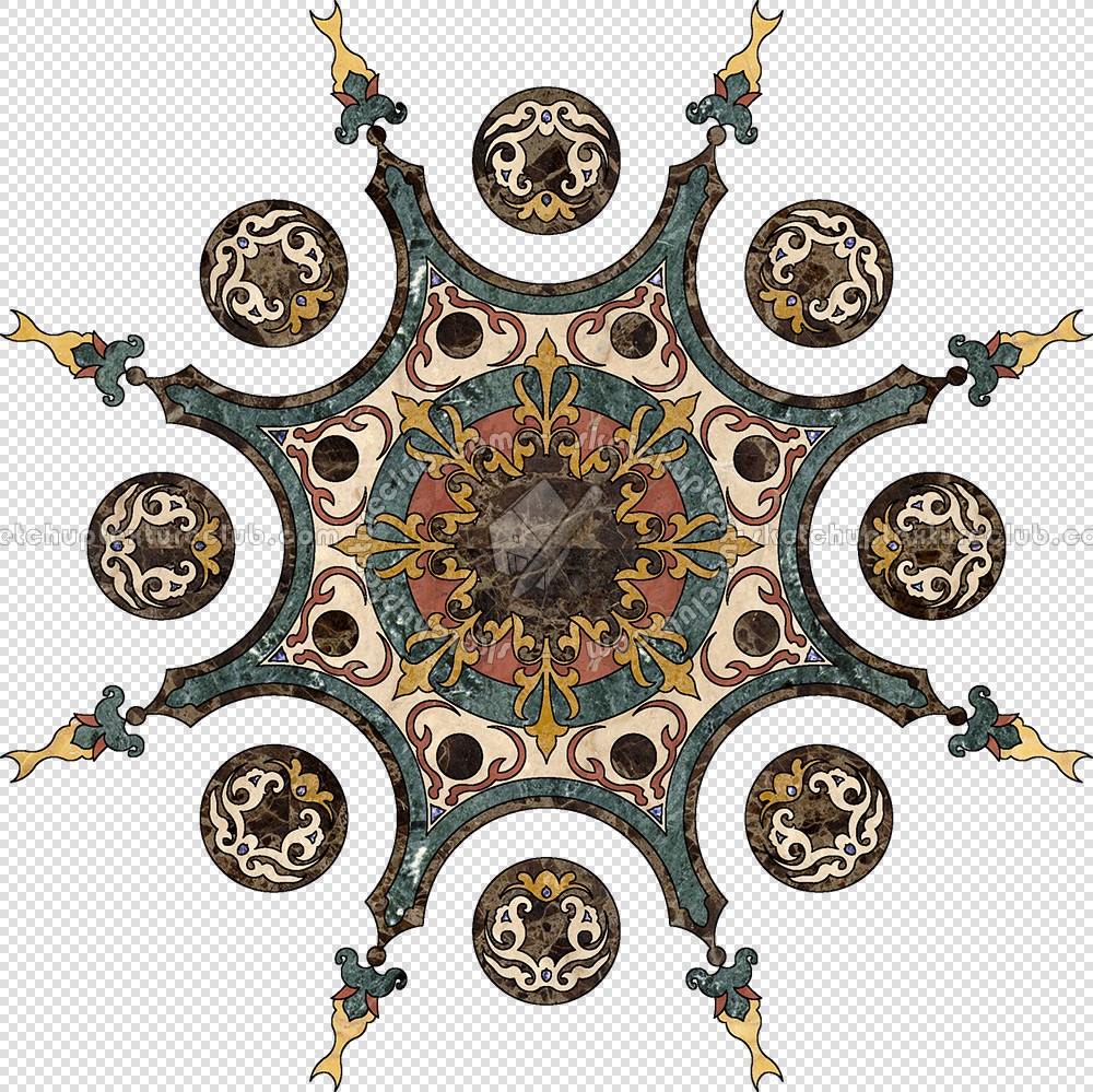 Textures   -   ARCHITECTURE   -   TILES INTERIOR   -   Water Jet   -   Medallions  - Water jet medallion texture seamless 16341 (seamless)