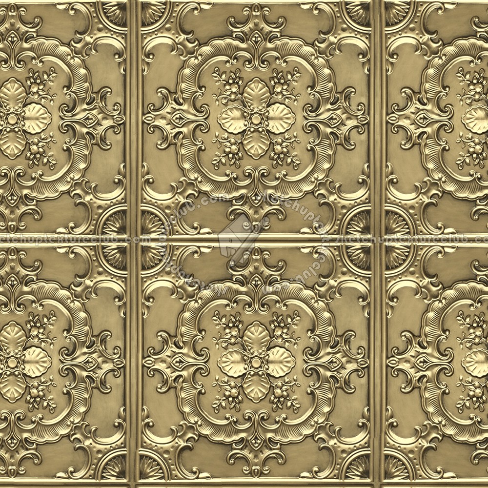 Textures   -   MATERIALS   -   METALS   -   Panels  - Brass metal panel texture seamless 10395 (seamless)