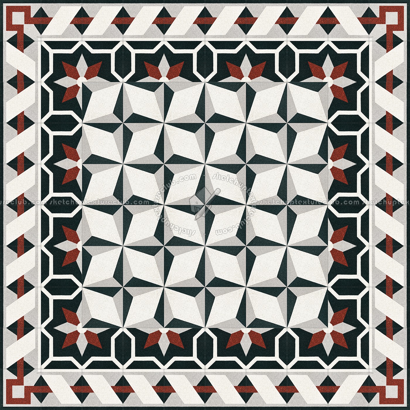 Textures   -   ARCHITECTURE   -   TILES INTERIOR   -   Cement - Encaustic   -   Cement  - Cement concrete tile texture seamless 13320 (seamless)