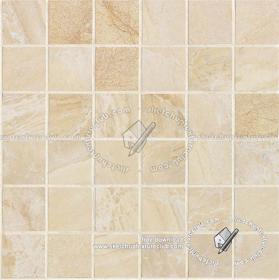 Textures   -   ARCHITECTURE   -   TILES INTERIOR   -   Marble tiles   -   coordinated themes  - Mosaic beige raw marble cm33x33 texture seamless 18121 (seamless)