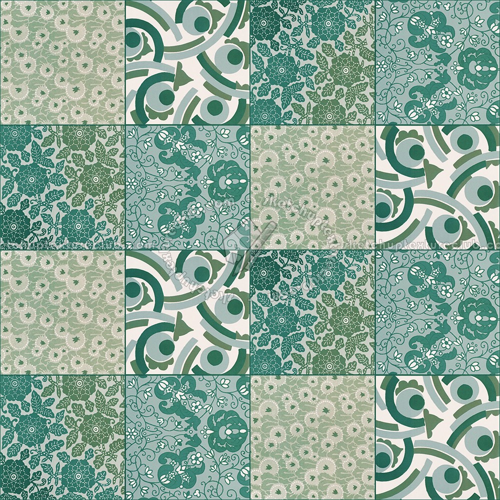 Textures   -   ARCHITECTURE   -   TILES INTERIOR   -   Ornate tiles   -   Patchwork  - Patchwork tile texture seamless 16592 (seamless)