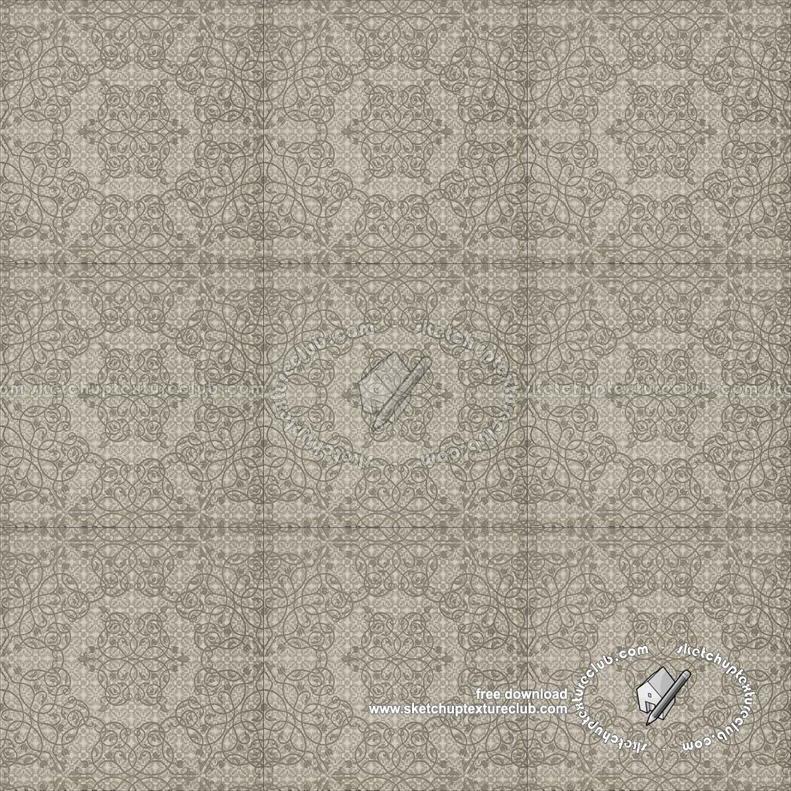 Textures   -   ARCHITECTURE   -   TILES INTERIOR   -   Ornate tiles   -   Mixed patterns  - Ceramic ornate tile texture seamless 20234 (seamless)