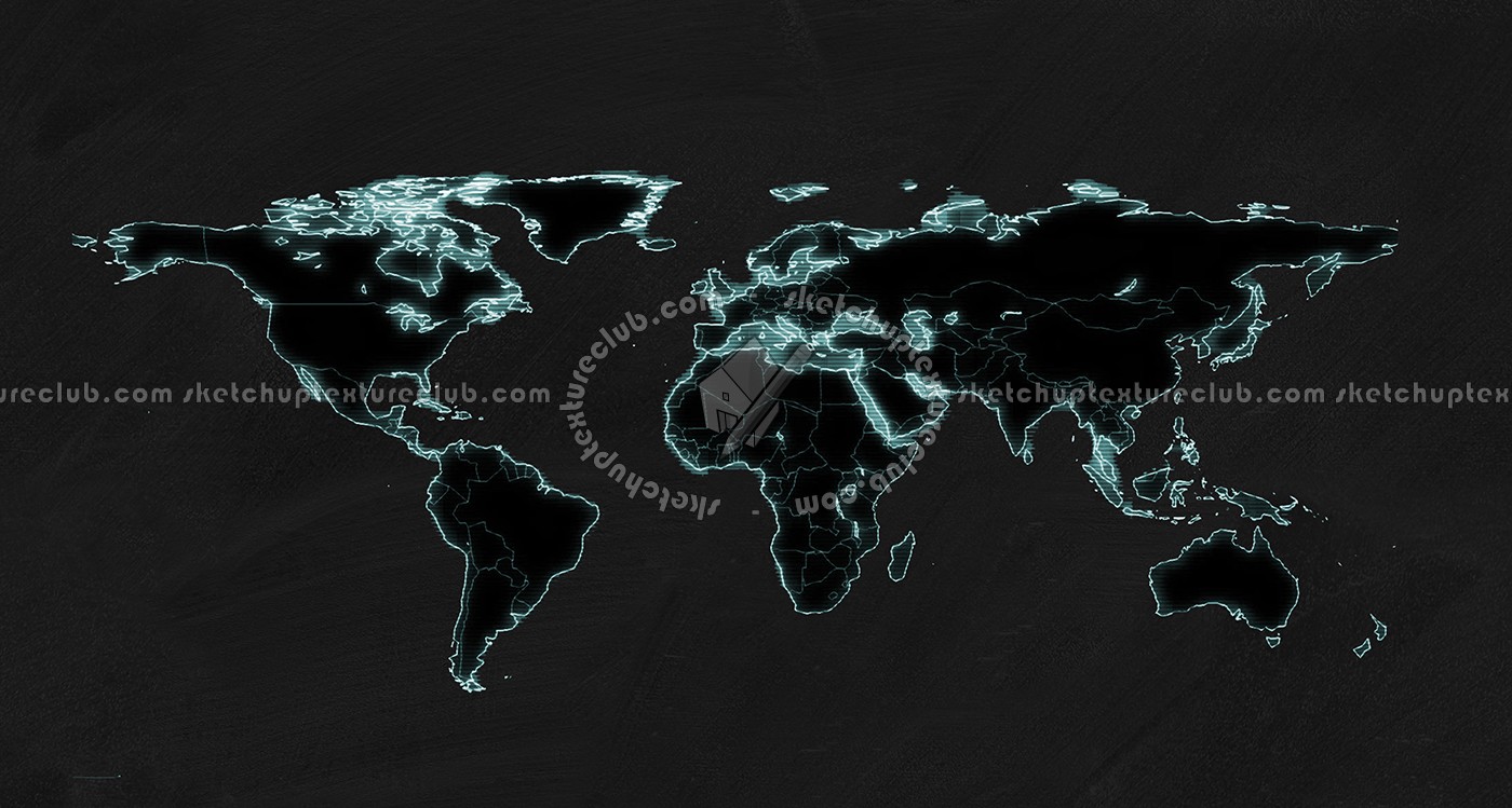 Textures   -   ARCHITECTURE   -   DECORATIVE PANELS   -   World maps   -   Chalkboard maps  - Chalkboard interior decorative world map 03095