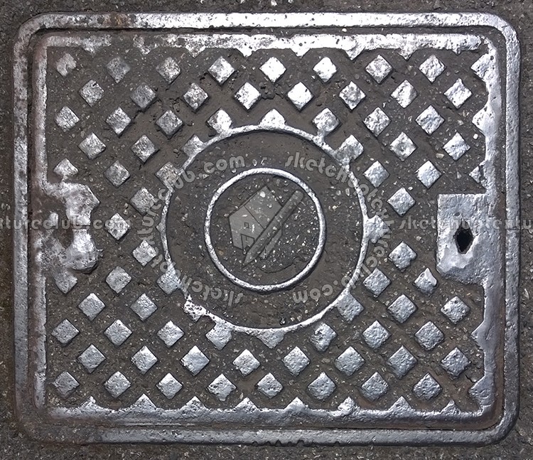 Textures   -   ARCHITECTURE   -   ROADS   -   Street elements  - Manhole cover texture 19694