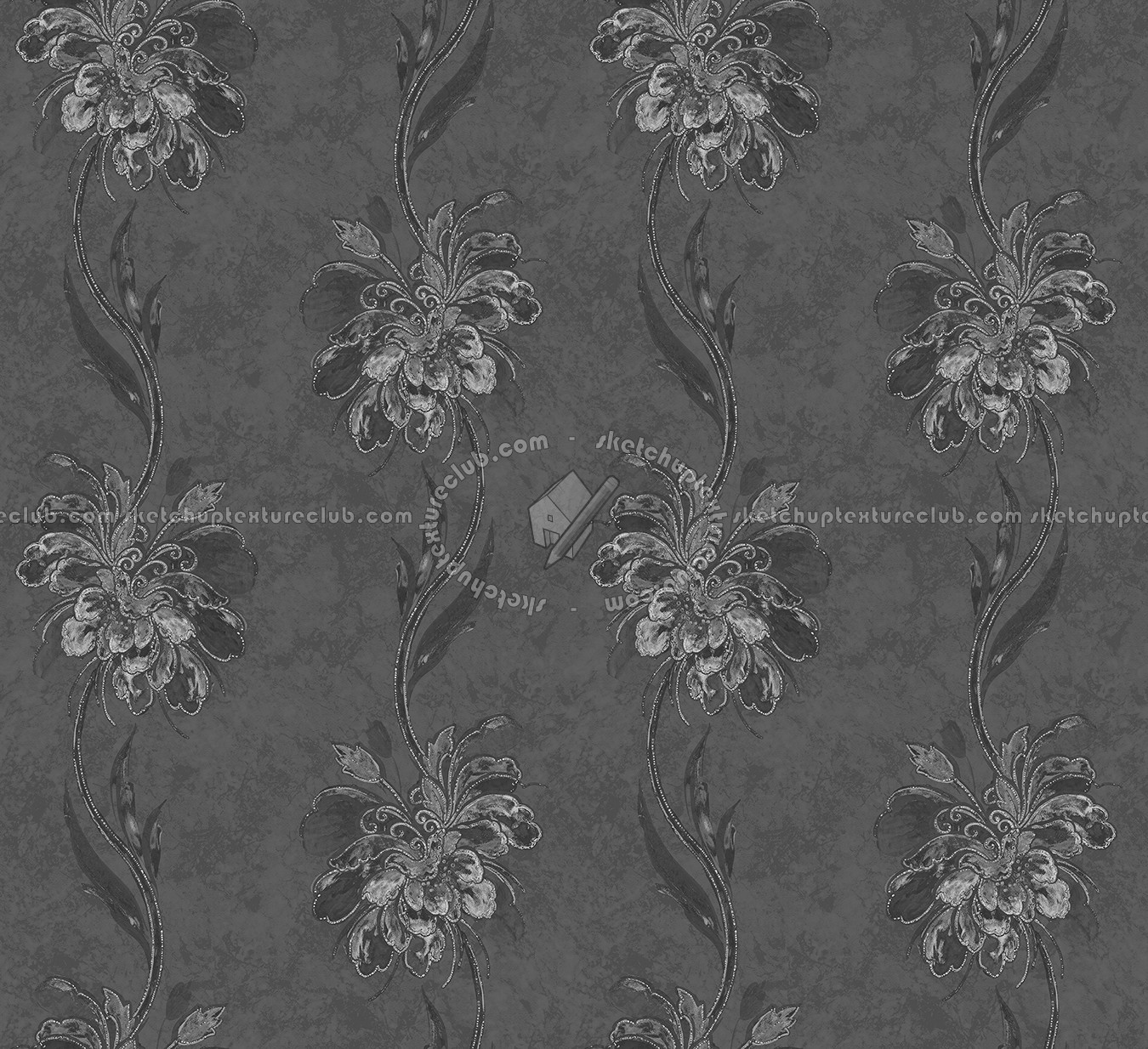 Textures   -   MATERIALS   -   WALLPAPER   -   Parato Italy   -   Anthea  - Flower wallpaper anthea by parato texture seamless 11220 - Bump
