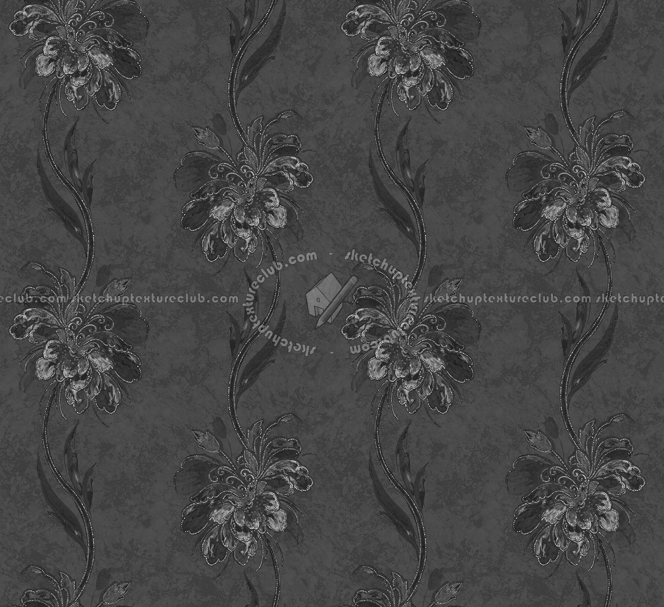 Textures   -   MATERIALS   -   WALLPAPER   -   Parato Italy   -   Anthea  - Flower wallpaper anthea by parato texture seamless 11220 - Specular