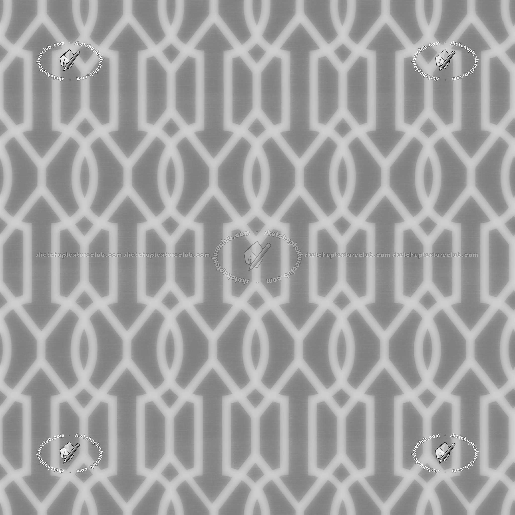 Textures   -   MATERIALS   -   FABRICS   -   Geometric patterns  - Green covering fabric geometric printed texture seamless 20943 - Bump