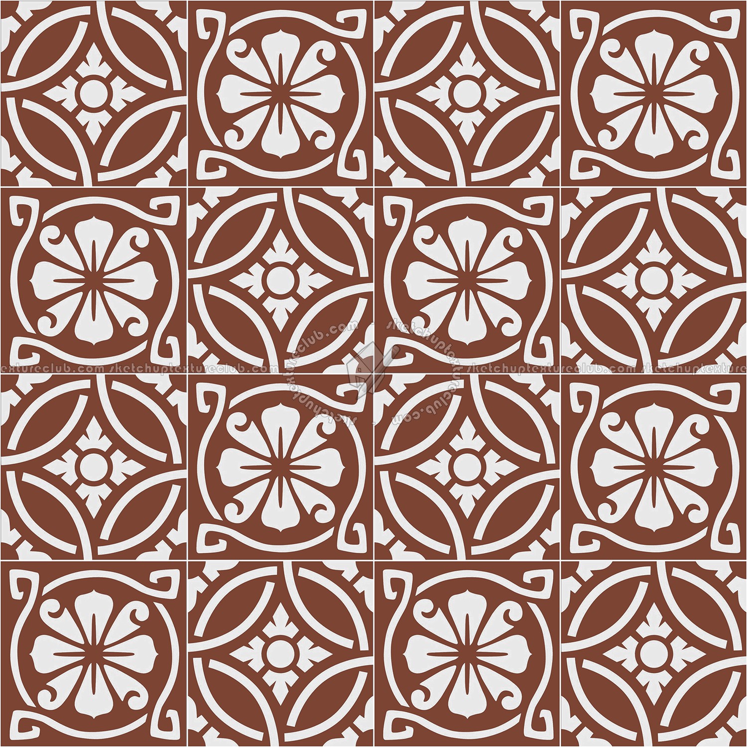 Textures   -   ARCHITECTURE   -   TILES INTERIOR   -   Cement - Encaustic   -   Victorian  - Victorian cement floor tile texture seamless 13661 (seamless)