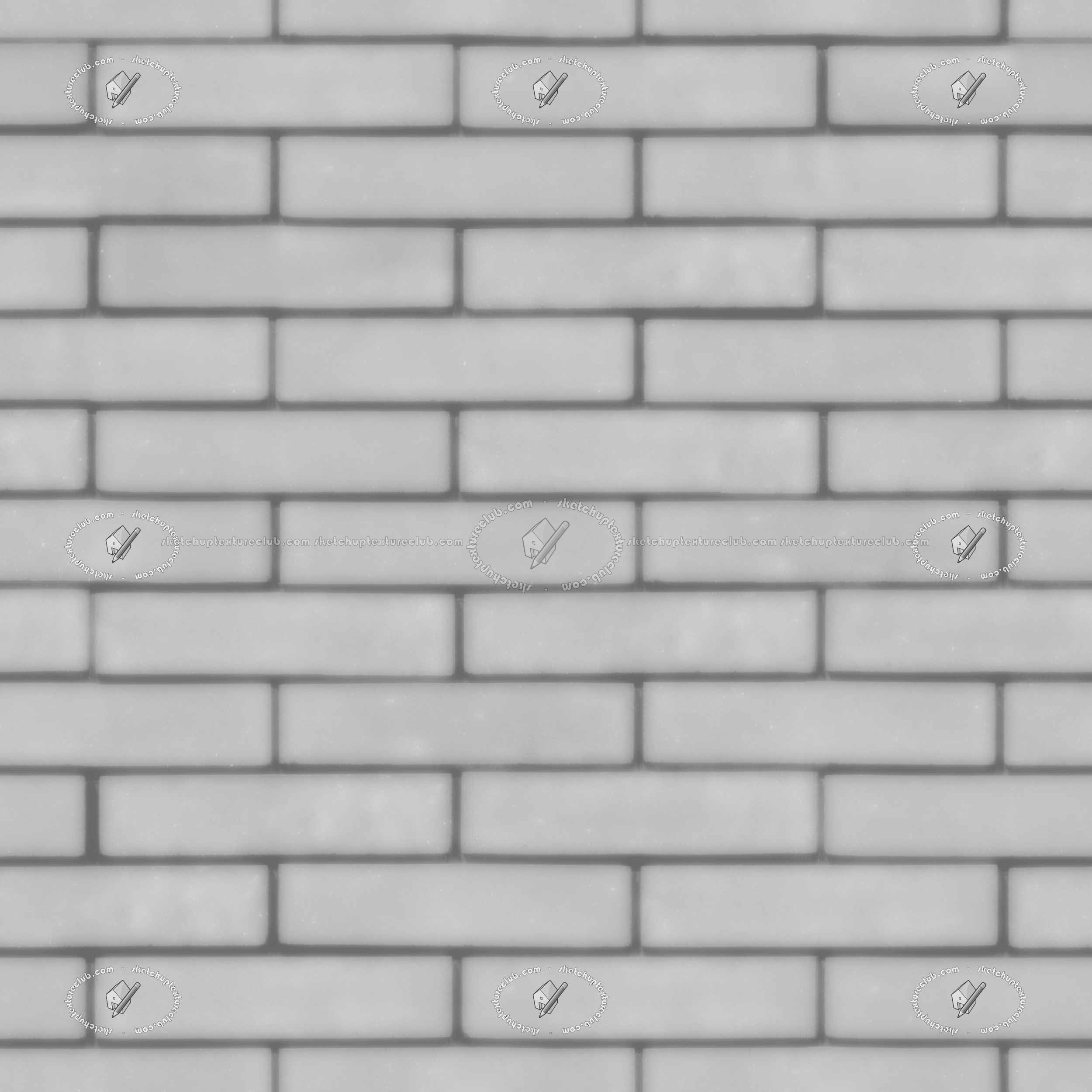 Textures   -   ARCHITECTURE   -   WALLS TILE OUTSIDE  - Wall cladding clay tiles texture seamless 21294 - Displacement