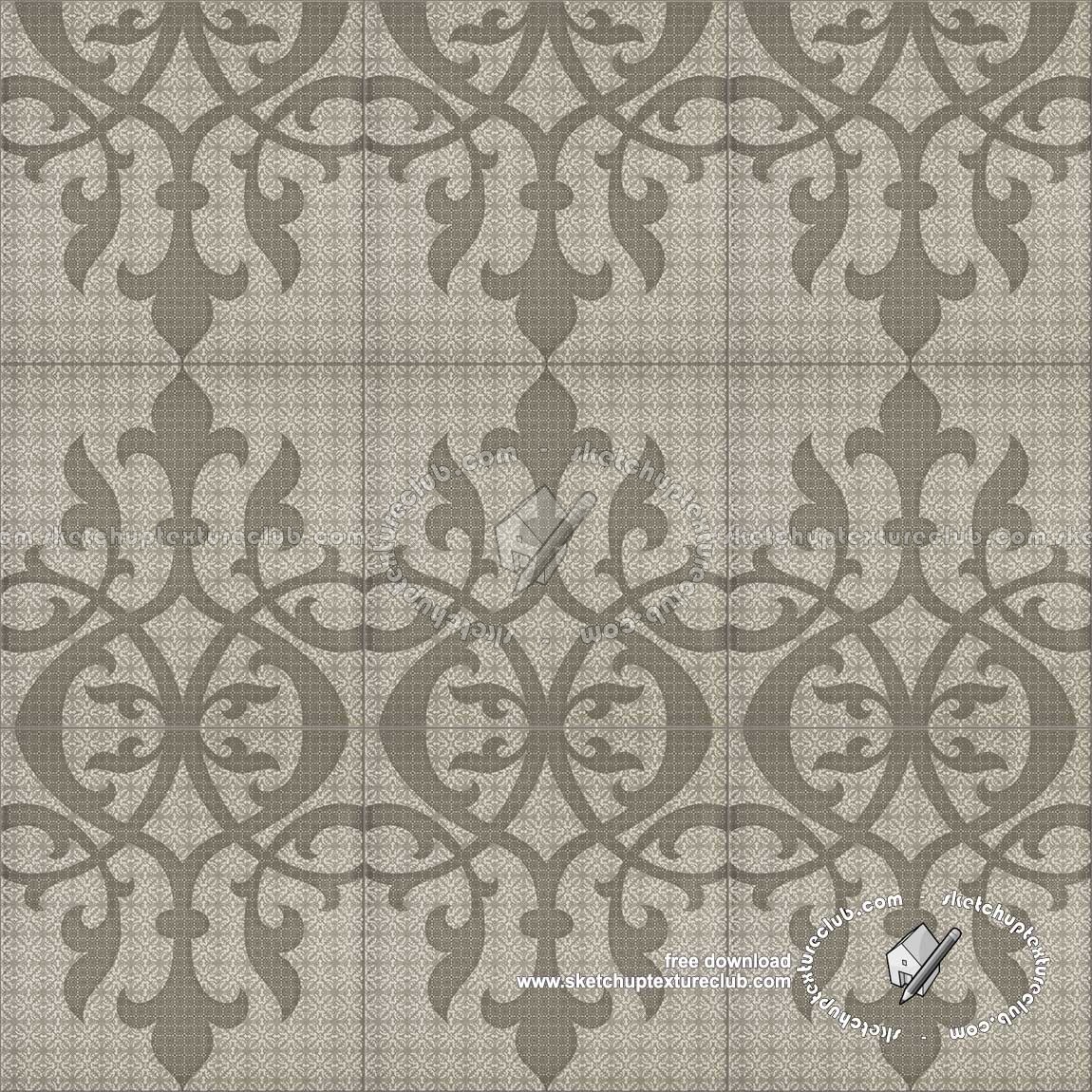 Textures   -   ARCHITECTURE   -   TILES INTERIOR   -   Ornate tiles   -   Mixed patterns  - Ceramic ornate tile texture seamless 20236 (seamless)