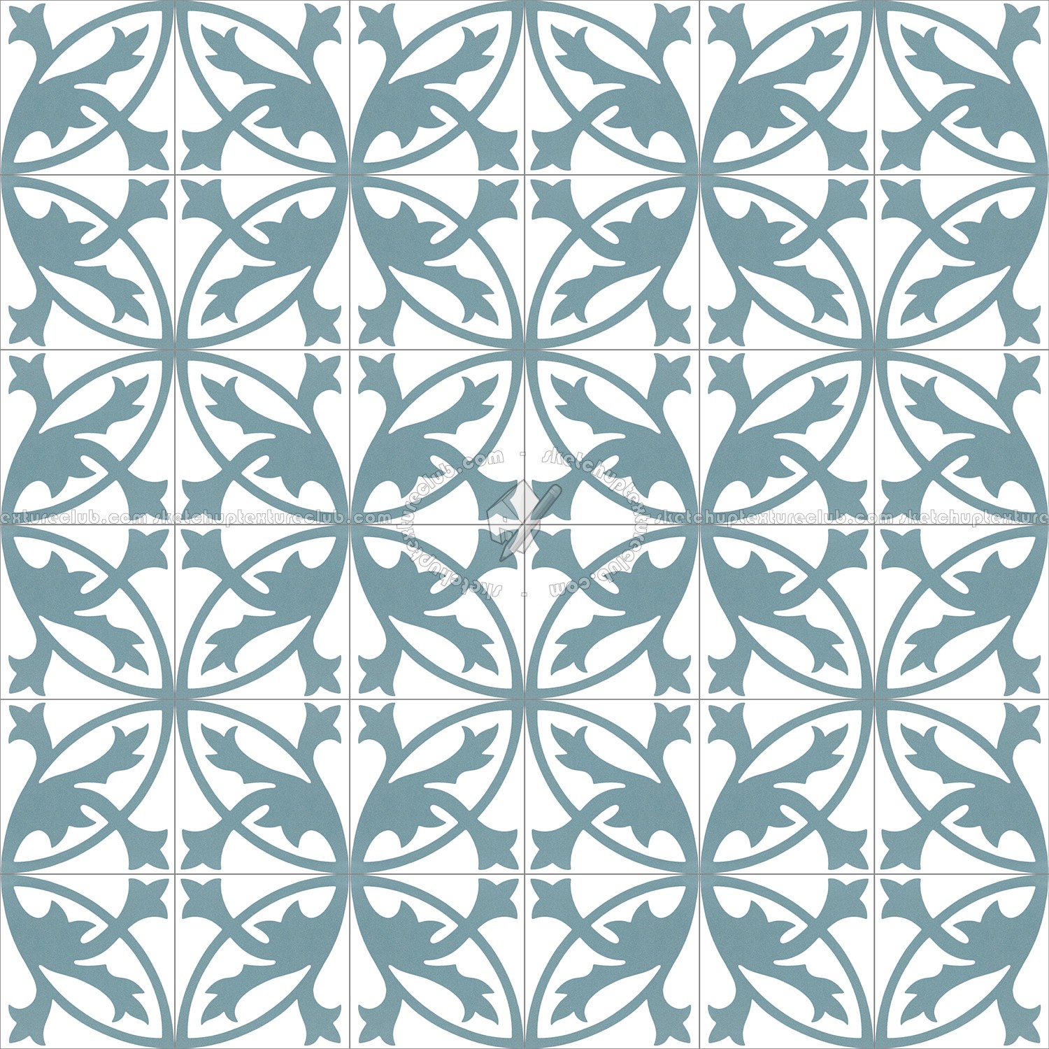 Textures   -   ARCHITECTURE   -   TILES INTERIOR   -   Cement - Encaustic   -   Encaustic  - Traditional encaustic cement ornate tile texture seamless 13442 (seamless)