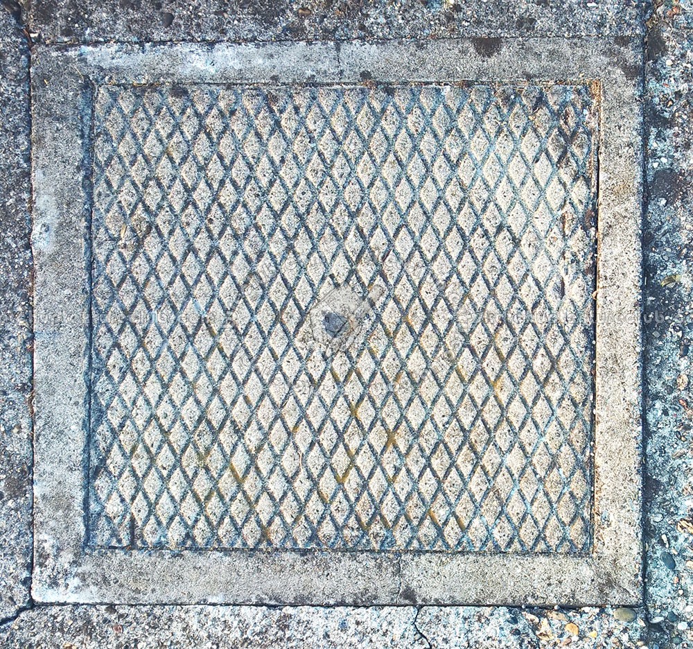 Textures   -   ARCHITECTURE   -   ROADS   -   Street elements  - Concrete manhole cover texture 19697