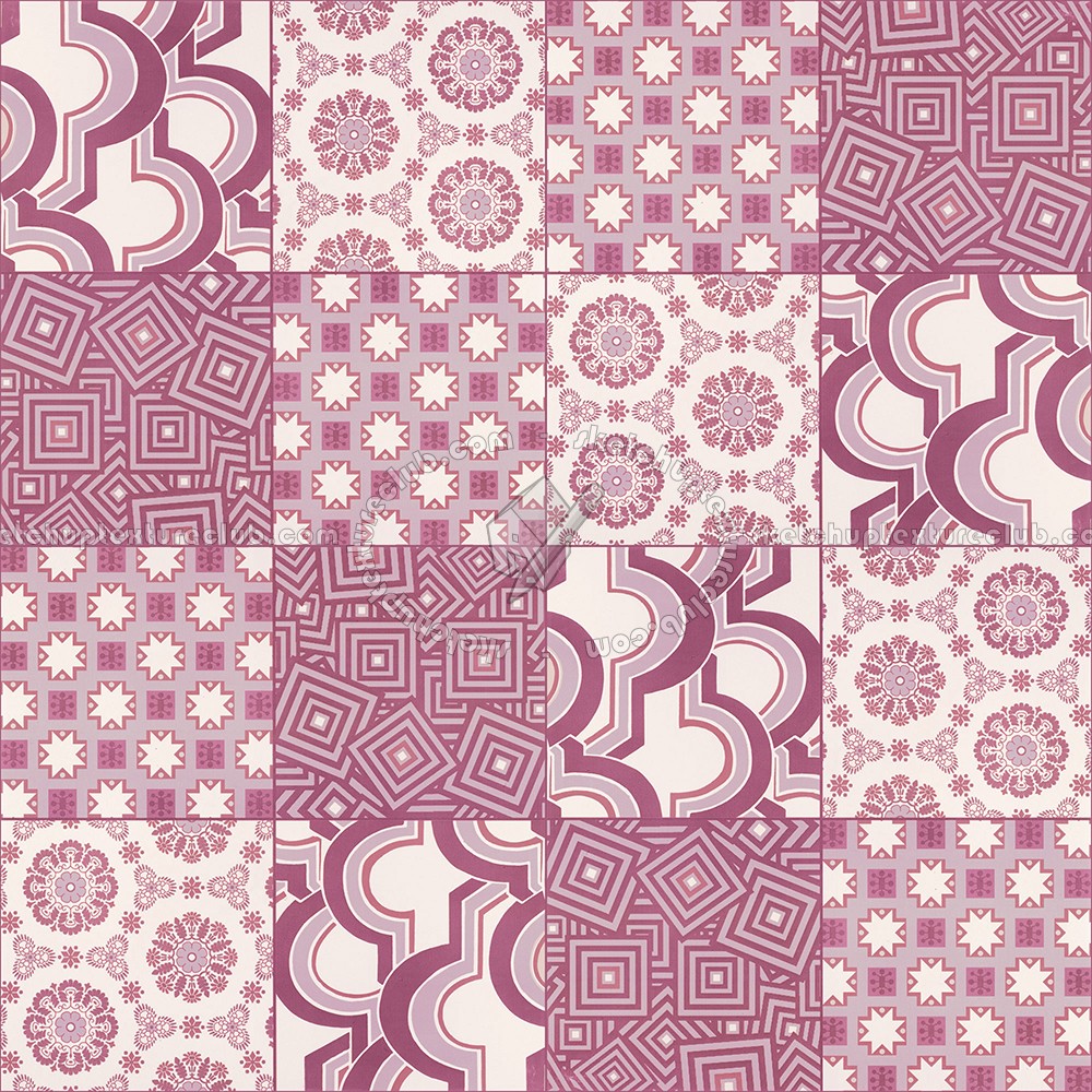 Textures   -   ARCHITECTURE   -   TILES INTERIOR   -   Ornate tiles   -   Patchwork  - Patchwork tile texture seamless 16596 (seamless)