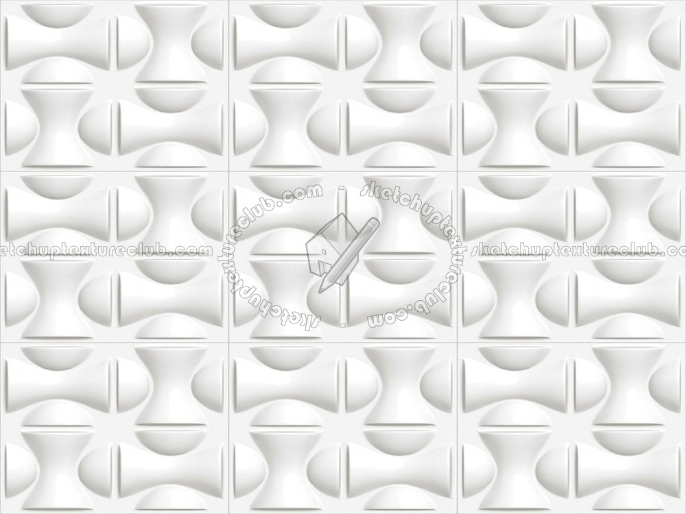Textures   -   ARCHITECTURE   -   DECORATIVE PANELS   -   3D Wall panels   -   White panels  - White interior 3D wall panel texture seamless 02936 (seamless)