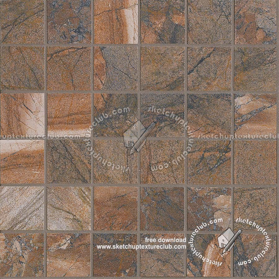Textures   -   ARCHITECTURE   -   TILES INTERIOR   -   Marble tiles   -   coordinated themes  - Mosaic copper raw marble cm33x33 texture seamless 18126 (seamless)