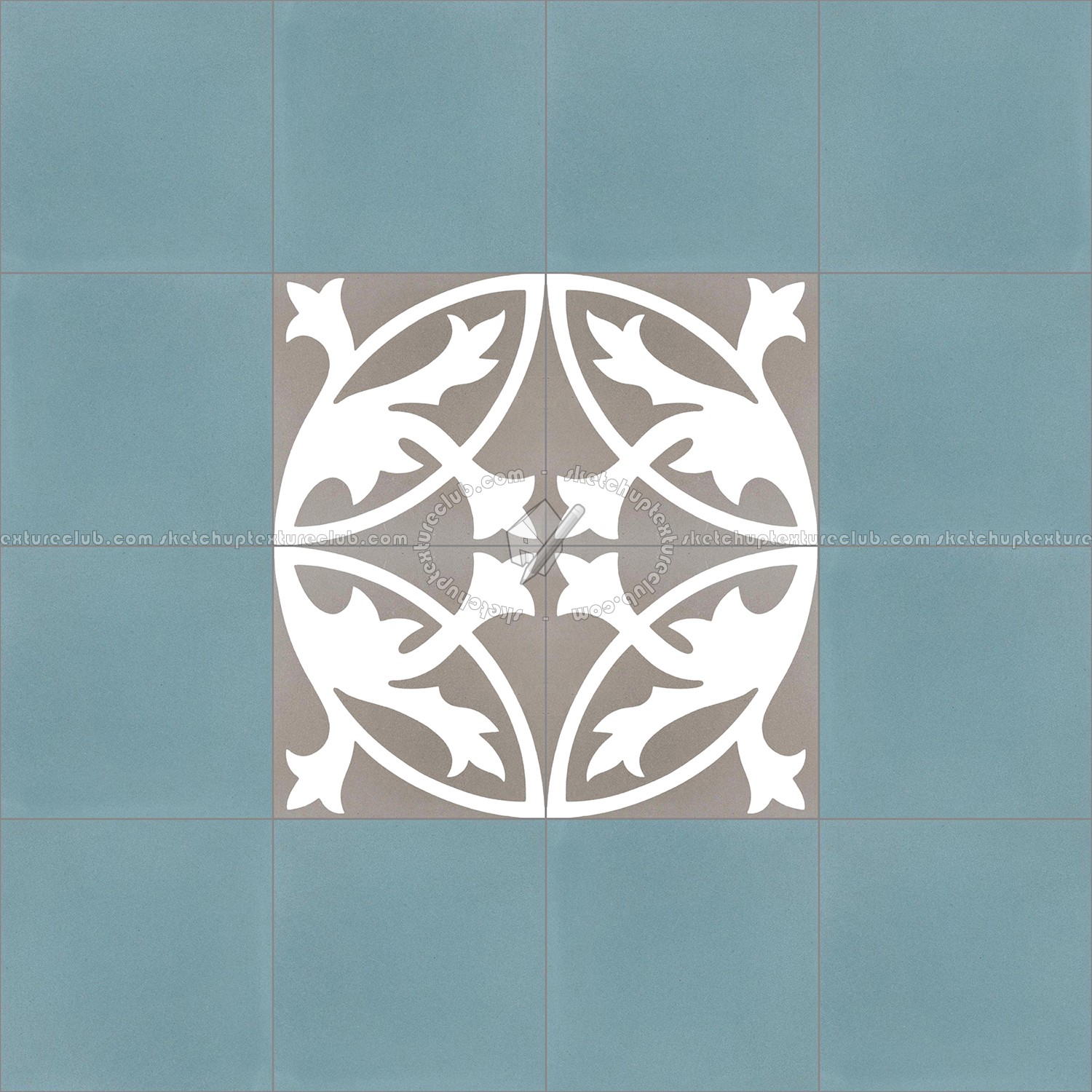 Textures   -   ARCHITECTURE   -   TILES INTERIOR   -   Cement - Encaustic   -   Encaustic  - Traditional encaustic cement ornate tile texture seamless 13444 (seamless)