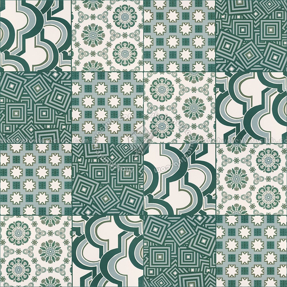 Textures   -   ARCHITECTURE   -   TILES INTERIOR   -   Ornate tiles   -   Patchwork  - Patchwork tile texture seamless 16598 (seamless)