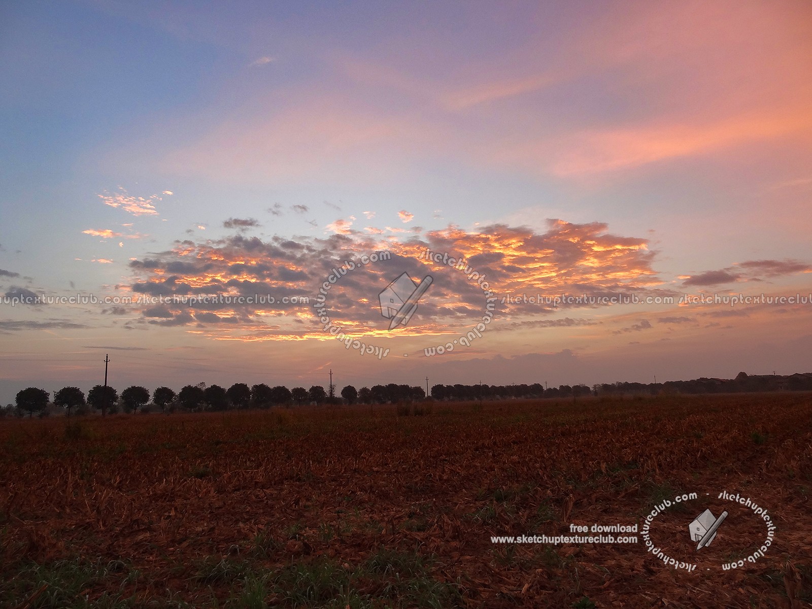 Textures   -   BACKGROUNDS & LANDSCAPES   -   SUNRISES & SUNSETS  - Sunrise background in the countryside 17704
