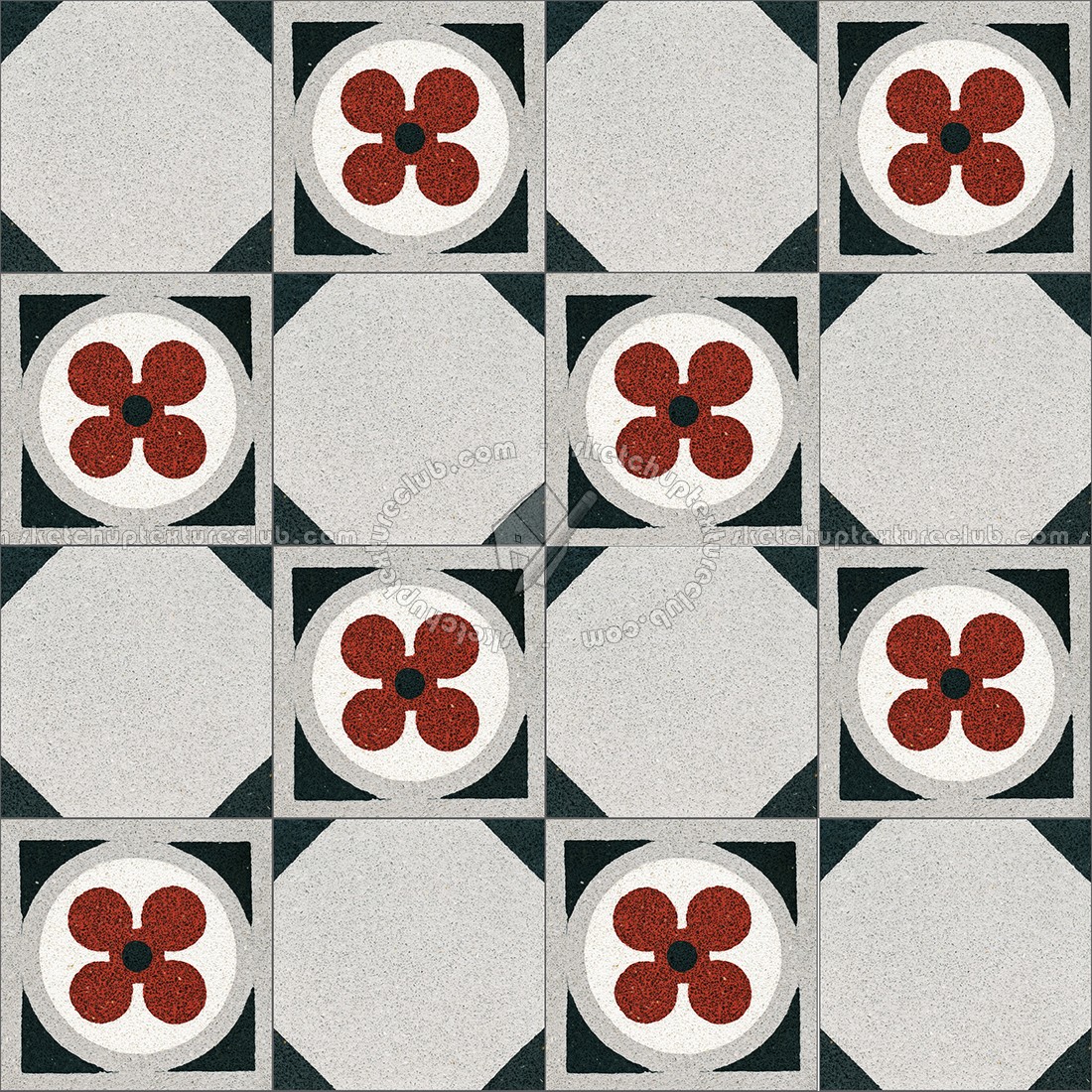 Textures   -   ARCHITECTURE   -   TILES INTERIOR   -   Cement - Encaustic   -   Cement  - Cement concrete tile texture seamless 13330 (seamless)