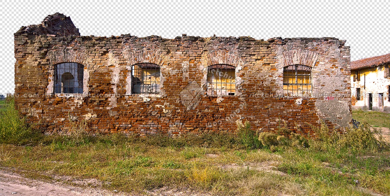 Textures   -   ARCHITECTURE   -   BUILDINGS   -   Old country buildings  - Cut out damaged old farmstead texture 17450
