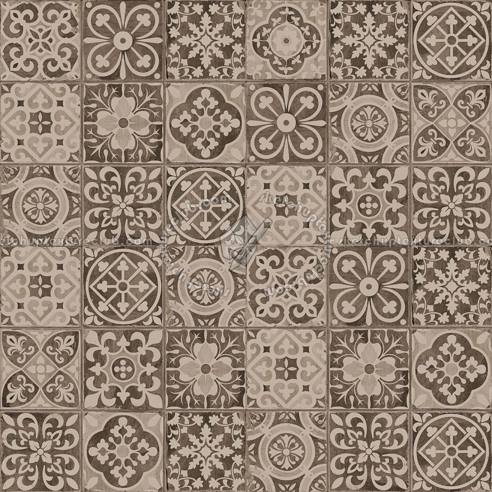 Textures   -   ARCHITECTURE   -   TILES INTERIOR   -   Ornate tiles   -   Patchwork  - Patchwork tile texture seamless 16603 (seamless)