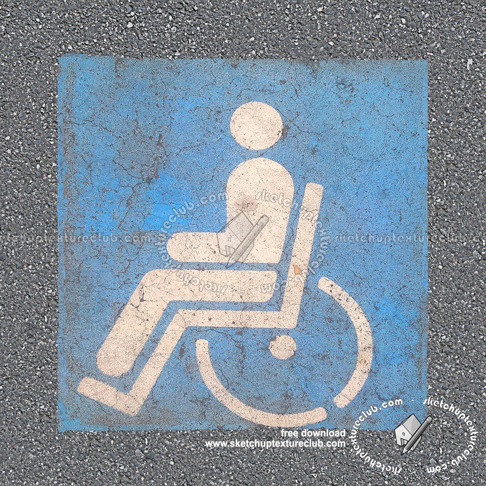 Textures   -   ARCHITECTURE   -   ROADS   -   Roads Markings  - Road markings disabled parking texture 18754