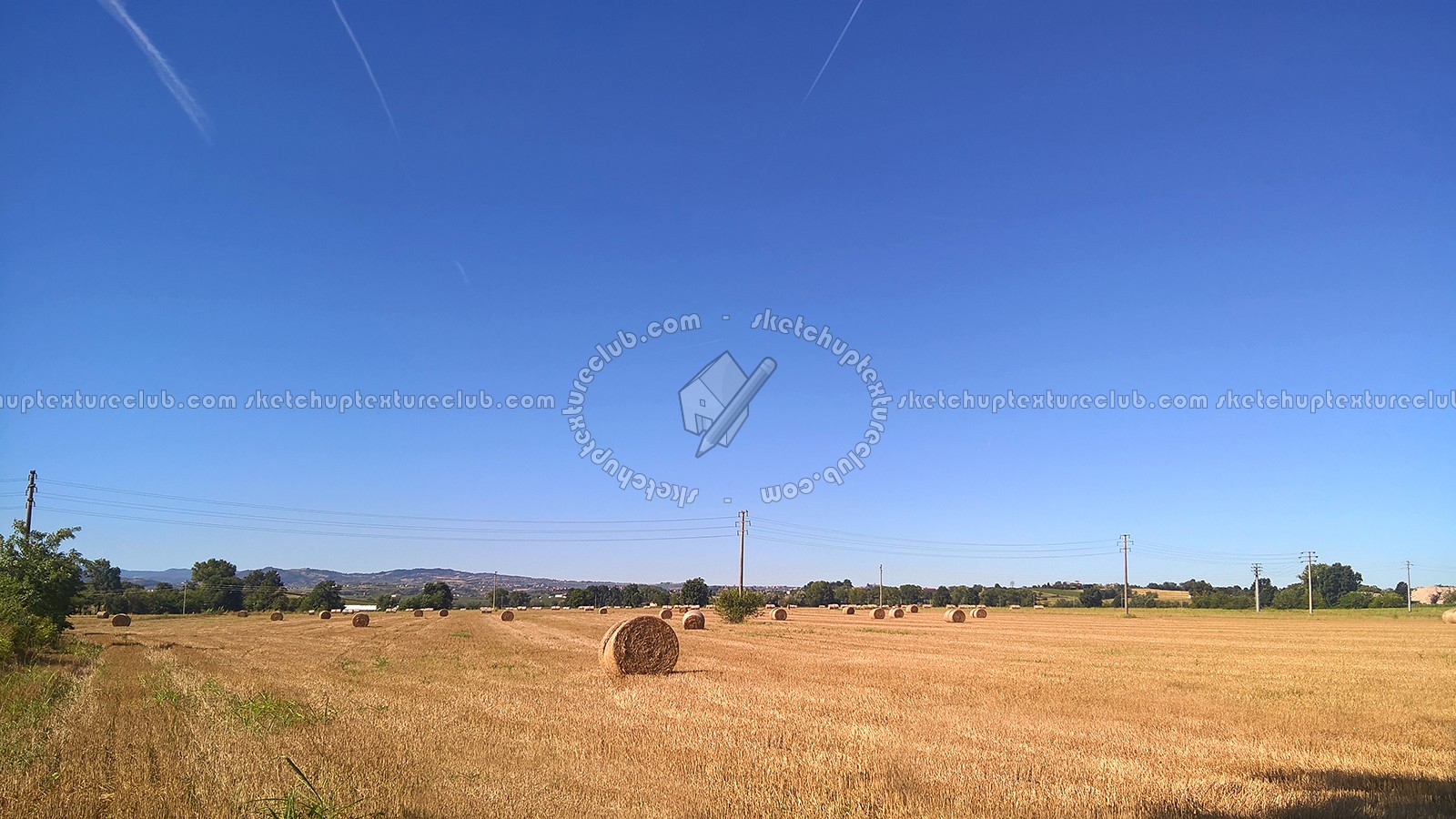 Textures   -   BACKGROUNDS & LANDSCAPES   -   NATURE   -   Countrysides & Hills  - Countryside landscape with hay rolls 17613