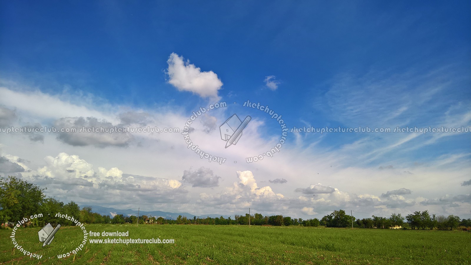 Textures   -   BACKGROUNDS &amp; LANDSCAPES   -   SKY &amp; CLOUDS  - Sky with rural background 17796