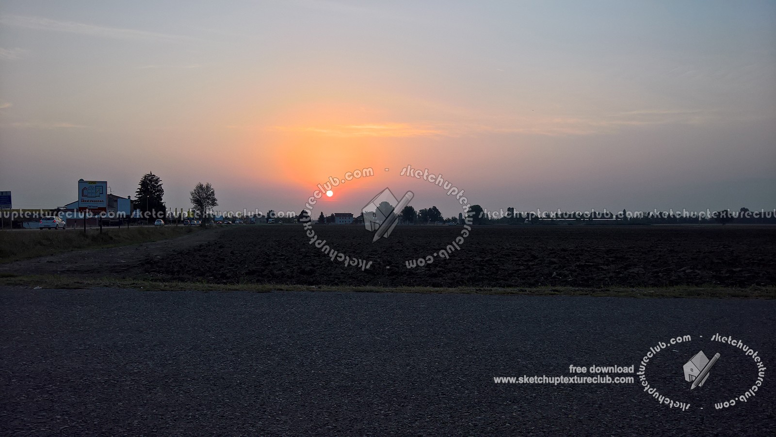 Textures   -   BACKGROUNDS & LANDSCAPES   -   SUNRISES & SUNSETS  - Sunrise background in the countryside 17710