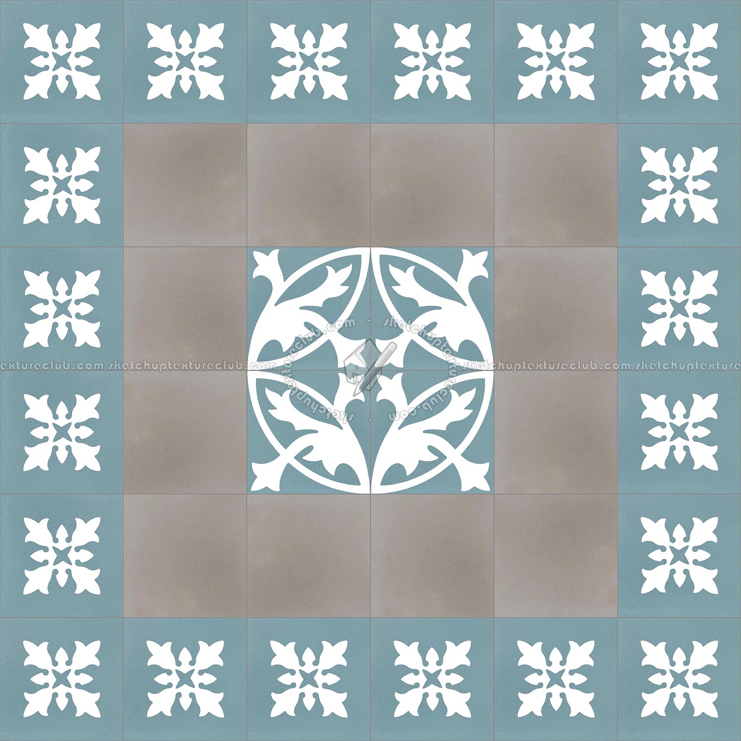 Textures   -   ARCHITECTURE   -   TILES INTERIOR   -   Cement - Encaustic   -   Encaustic  - Traditional encaustic cement ornate tile texture seamless 13453 (seamless)