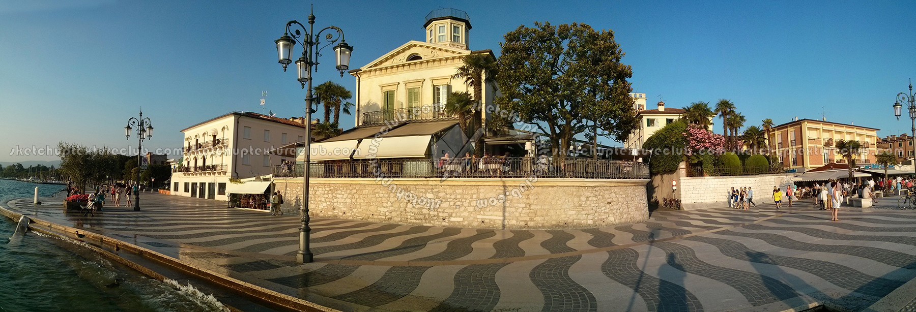 Textures   -   BACKGROUNDS & LANDSCAPES   -   CITY & TOWNS  - Italy garda lake lazise city landscape texture 17530