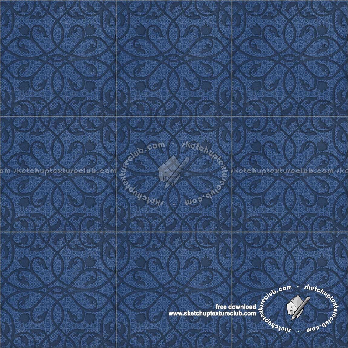 Textures   -   ARCHITECTURE   -   TILES INTERIOR   -   Ornate tiles   -   Mixed patterns  - Ceramic ornate tile texture seamless 20248 (seamless)