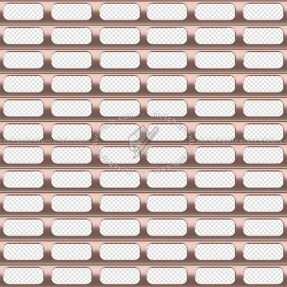 Textures   -   MATERIALS   -   METALS   -   Perforated  - Copper perforated metal plate texture seamless 10493 (seamless)