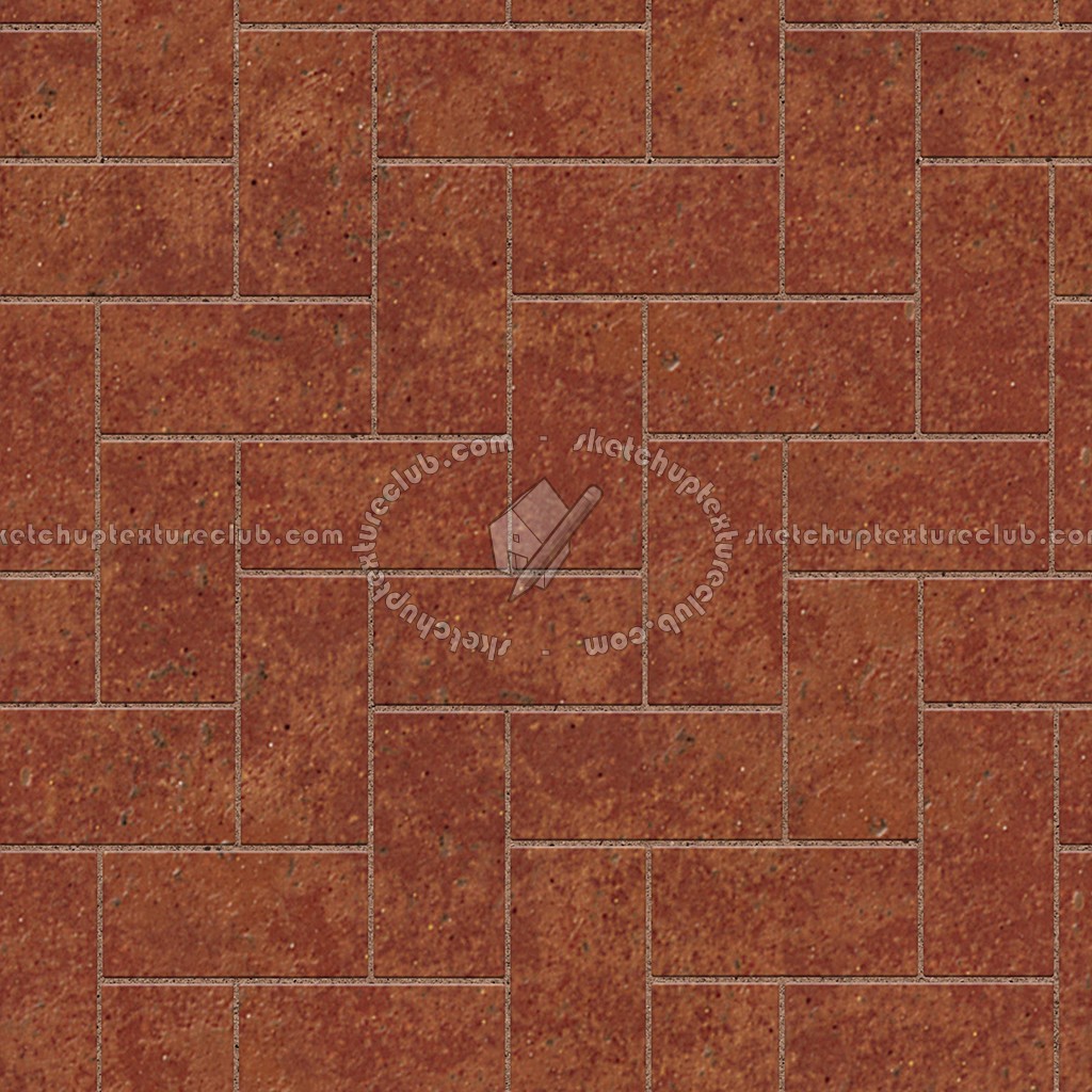 Textures   -   ARCHITECTURE   -   PAVING OUTDOOR   -   Terracotta   -   Herringbone  - Cotto paving herringbone outdoor texture seamless 06746 (seamless)