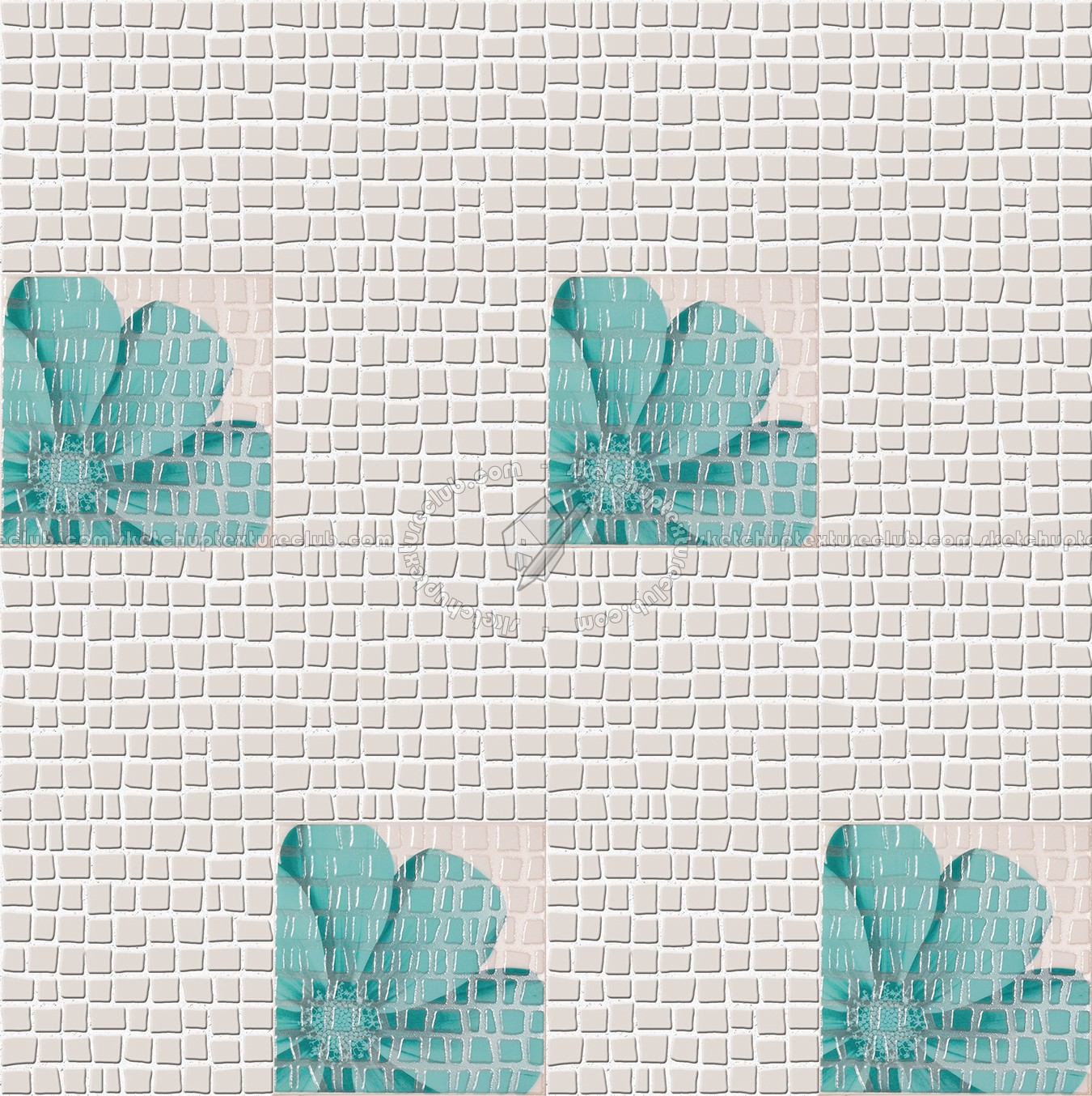 Textures   -   ARCHITECTURE   -   TILES INTERIOR   -   Mosaico   -   Mixed format  - Mosaico floreal tiles texture seamless 15555 (seamless)