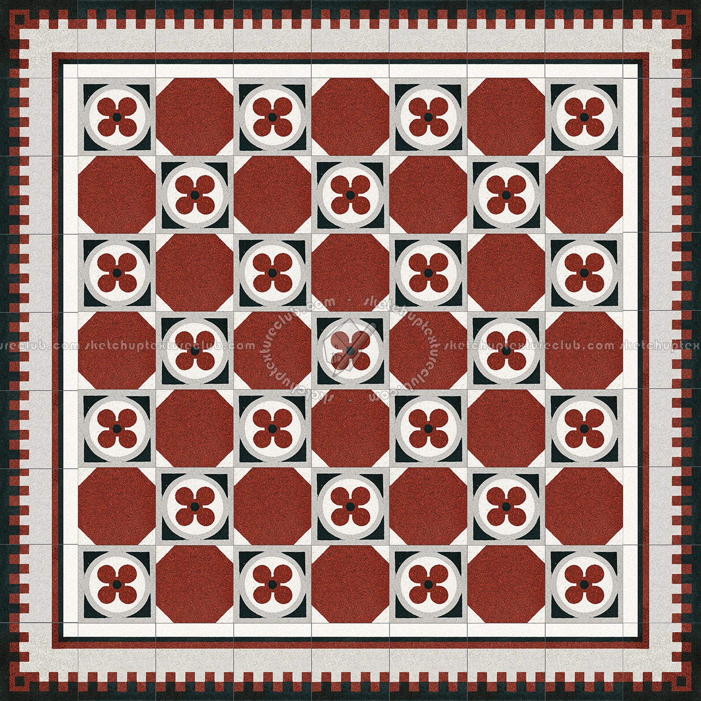 Textures   -   ARCHITECTURE   -   TILES INTERIOR   -   Cement - Encaustic   -   Cement  - Cement concrete tile texture seamless 13337 (seamless)