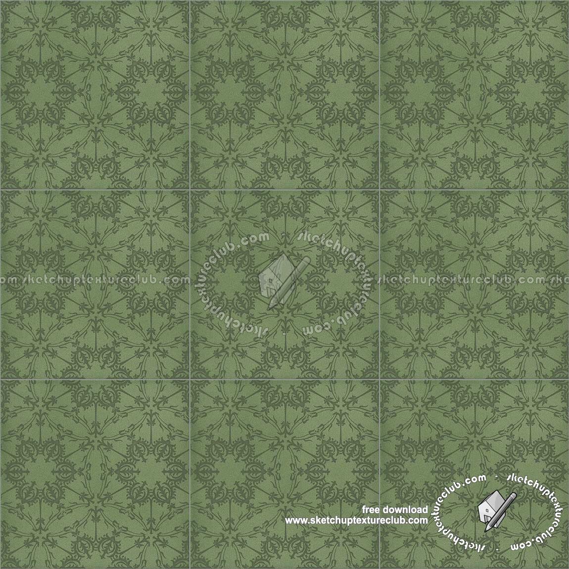 Textures   -   ARCHITECTURE   -   TILES INTERIOR   -   Ornate tiles   -   Mixed patterns  - Ceramic ornate tile texture seamless 20249 (seamless)