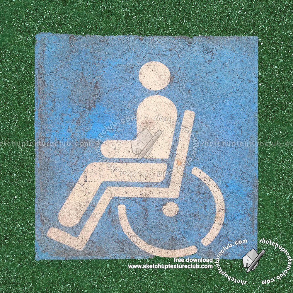 Textures   -   ARCHITECTURE   -   ROADS   -   Roads Markings  - Road markings disabled parking texture 18758