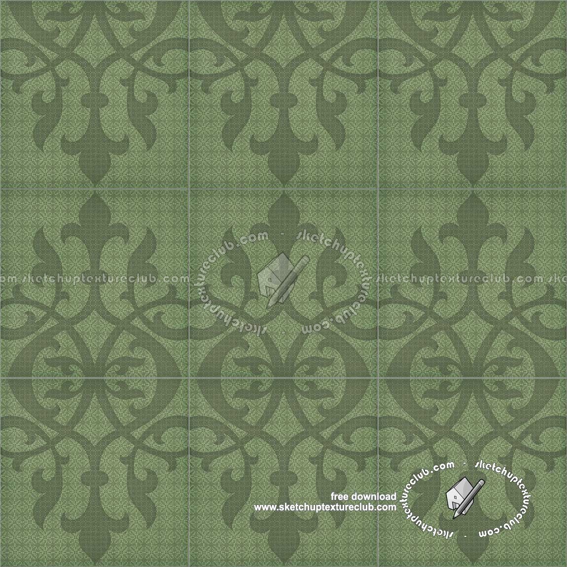 Textures   -   ARCHITECTURE   -   TILES INTERIOR   -   Ornate tiles   -   Mixed patterns  - Ceramic ornate tile texture seamless 20250 (seamless)