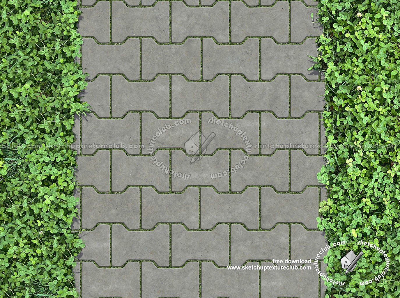 Textures   -   ARCHITECTURE   -   PAVING OUTDOOR   -   Parks Paving  - Concrete block park paving texture seamless 18686 (seamless)