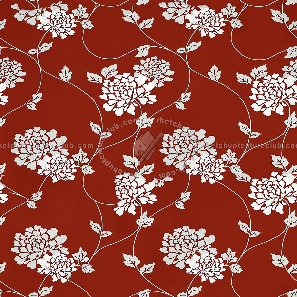 Textures   -   MATERIALS   -   WALLPAPER   -   Floral  - Floral wallpaper texture seamless 11005 (seamless)