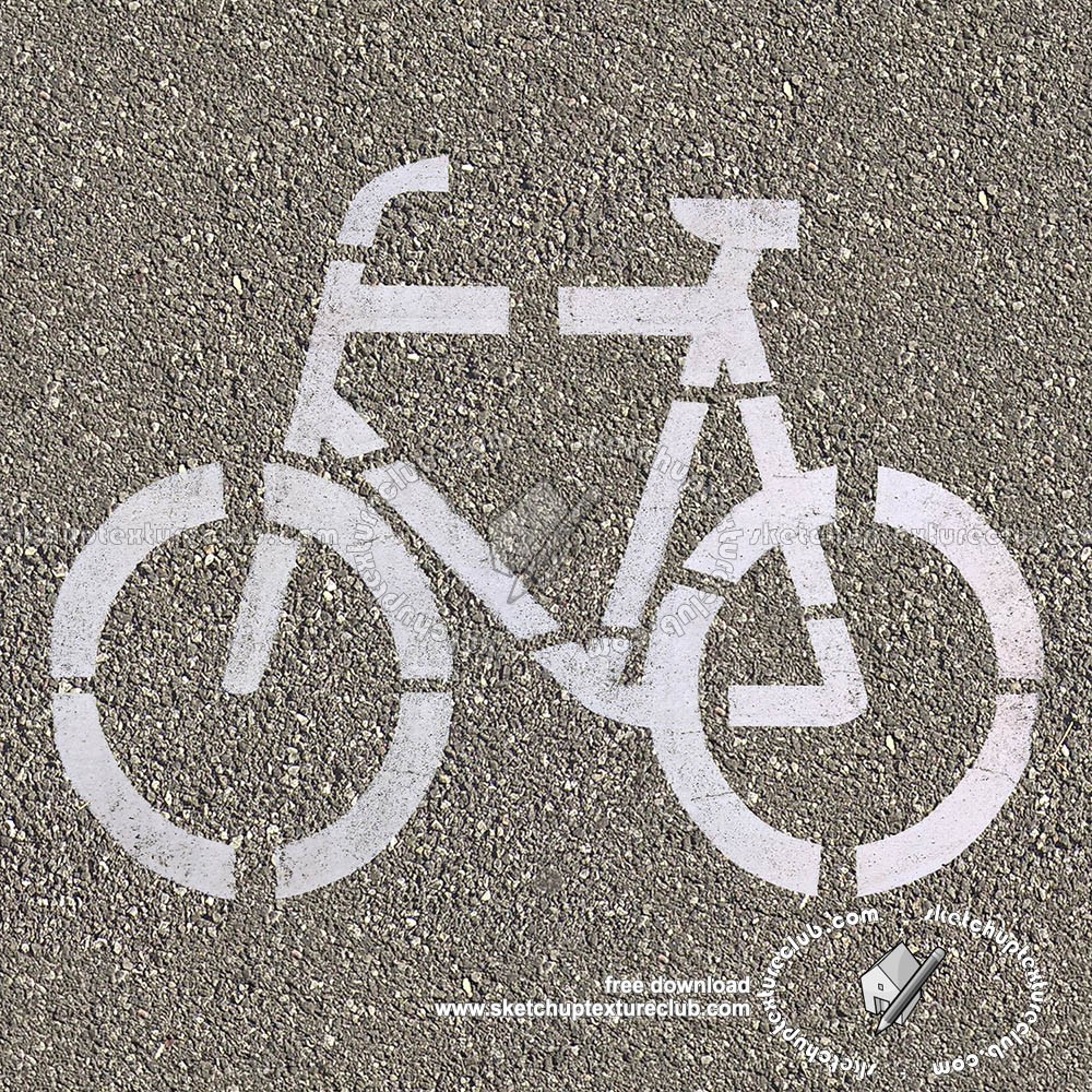 Textures   -   ARCHITECTURE   -   ROADS   -   Roads Markings  - Road markings bike path 18760