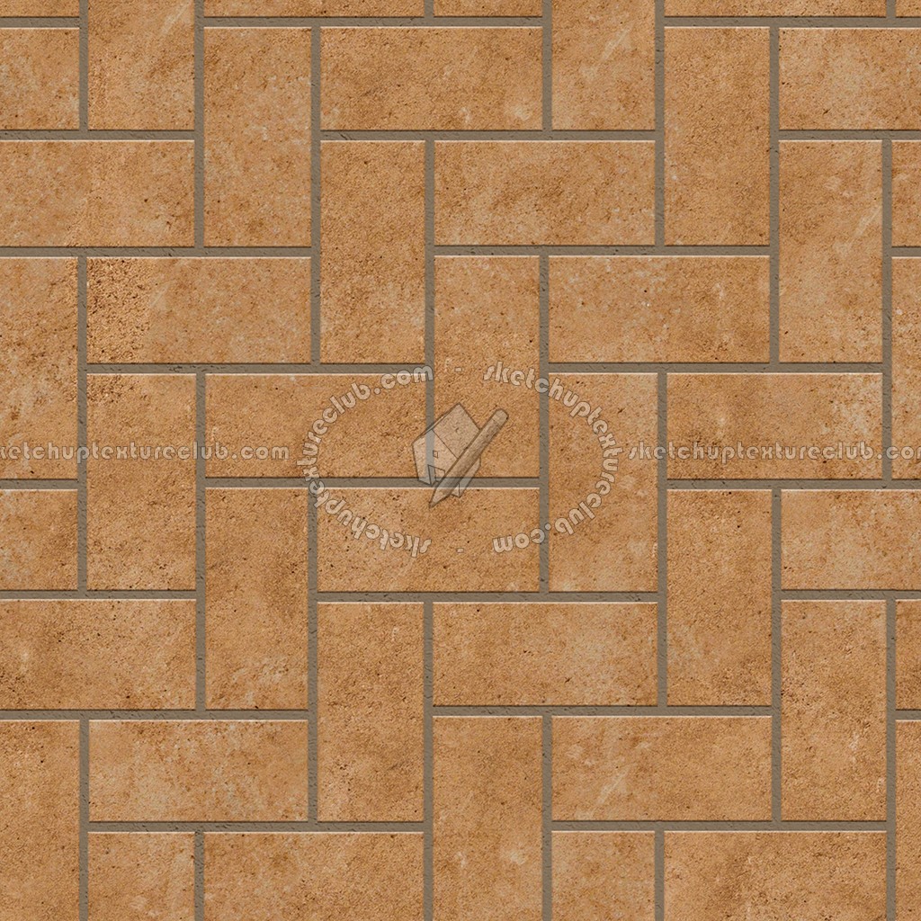 Textures   -   ARCHITECTURE   -   PAVING OUTDOOR   -   Terracotta   -   Herringbone  - Cotto paving herringbone outdoor texture seamless 06750 (seamless)